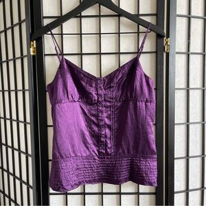 BCBG MAXAZRIA Women’s Y2K Purple Satin Cami Size Medium